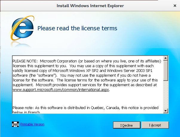 how to install internet explorer on linux