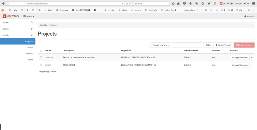 Create New Instance in Openstack via Openstack Dashboard