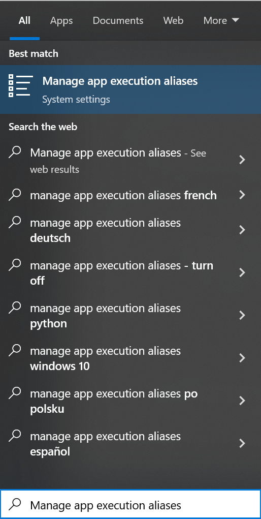How to Solve Error Message Python was not found; run without arguments to install from the Microsoft Store, or disable this shortcut from Settings > Manage App Execution Aliases when running python script in Windows