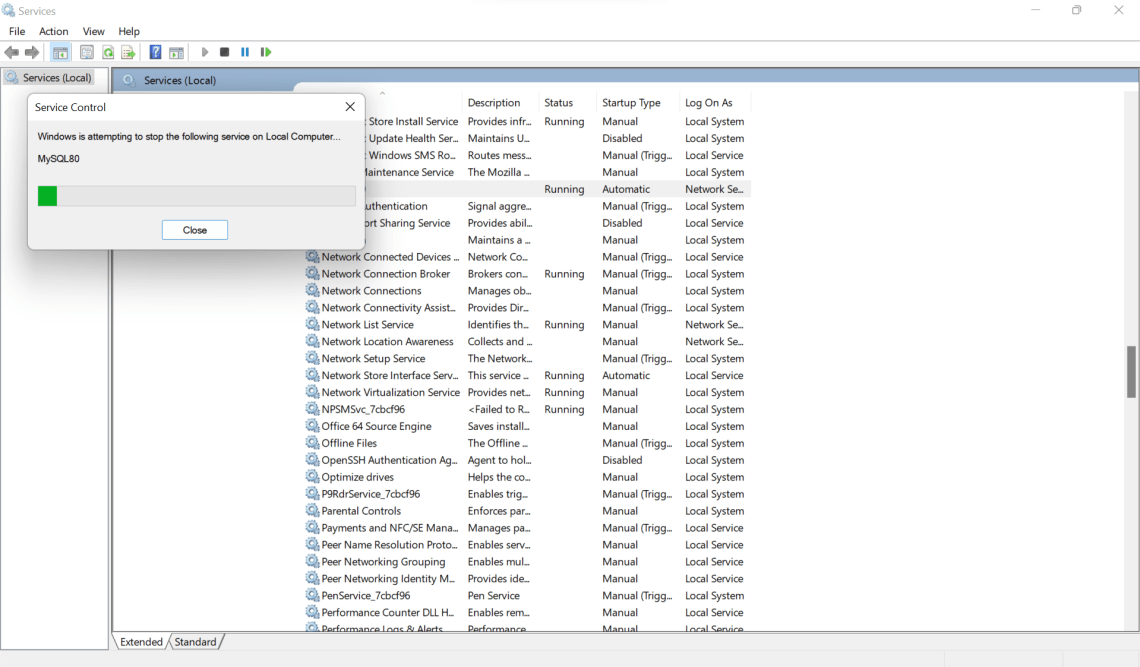 How to Solve Error Message Error response from daemon: Ports are not available: exposing port TCP when running docker-compose in Microsoft Windows